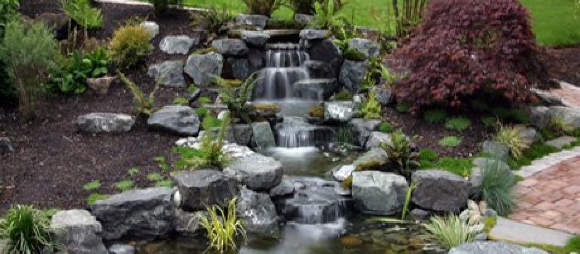 Backyard Pond Design - water feature design idaho falls