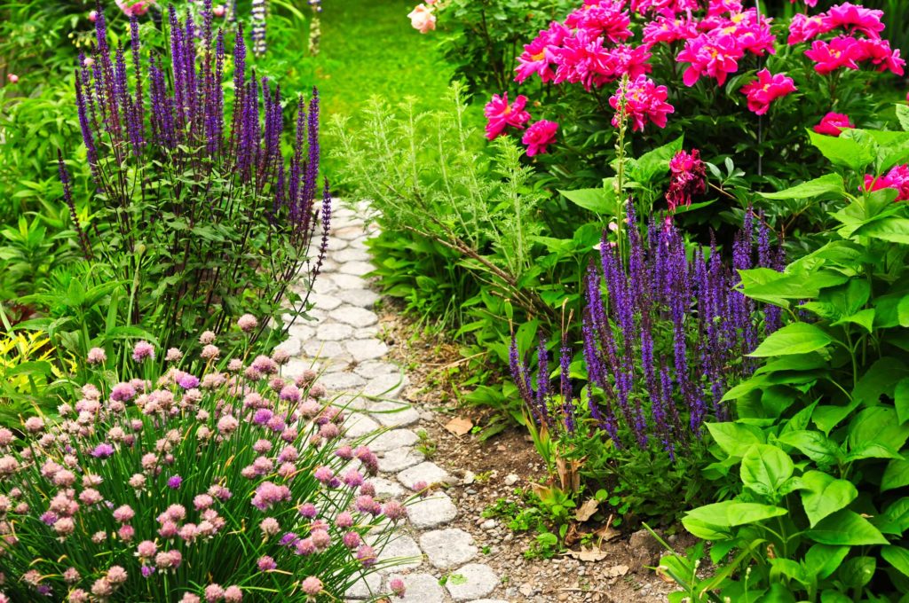 Garden With Stone Walkway - landscaping design idaho falls